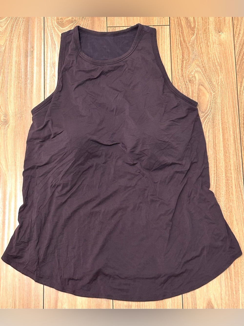 Shebird Tank Top Womens 7 Freedom Racerback Built In Bra Brown Stretch Flowy XL